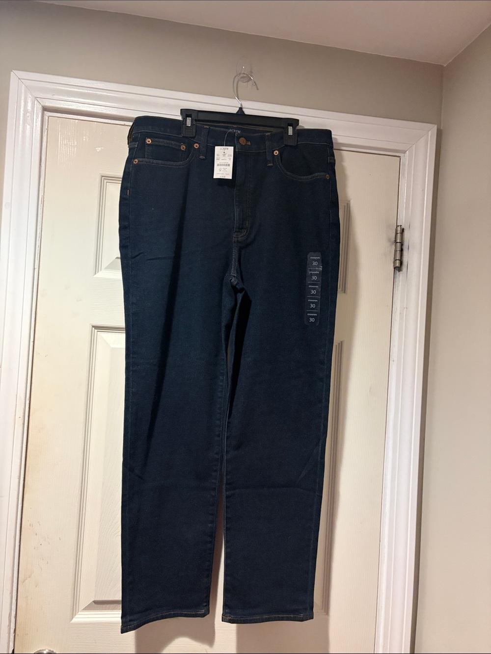 J. Crew Factory Women's Straight Leg Jeans in Dark Navy